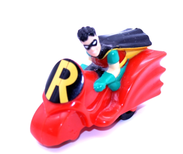 Batman The Animated Series Kunststoff Figur Robin auf Robin-Cycle aus der McDonald's "Happy Meal" Reihe